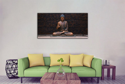 Aadee craft Modern Buddha Wall Art | Spiritual Artwork for Home, Bedroom & Office Decor Canvas 24 inch x 48 inch Painting(Without Frame)