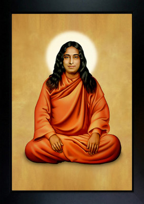 CrowdHall Paramahansa Yogananda Photo Frame Digital Reprint 13.5 inch x 10 inch Painting(With Frame)