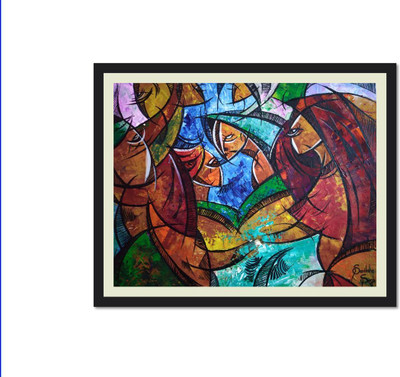 PreArts Union of the souls (Framed) Canvas 39.4 inch x 12.7 inch Painting(With Frame)