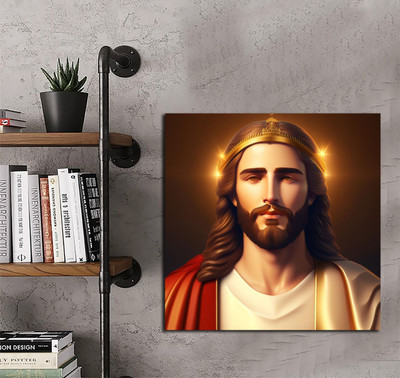 Aadee craft Jesus Christ Portrait Art Canvas Wall Art–Fantasy Colorful Modern Art Design Canvas 36 inch x 36 inch Painting(Without Frame)