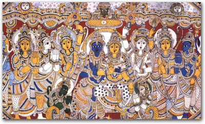 Anweshas Canvas Painting Without Frame for Home & Office - Painting of Lord Ram Sita Canvas 20 inch x 32 inch Painting(Without Frame)