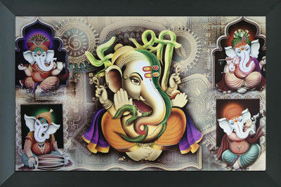 shivang craft Digital Reprint 20 inch x 14 inch Painting(With Frame)