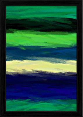 Artzfolio Multi Colors Pastel Abstract Canvas Painting Black Frame 14x20.2inch (36x51cms) Canvas 20.2 inch x 14 inch Painting(With Frame)