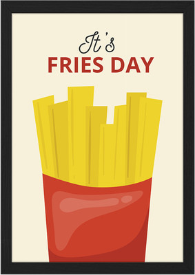 NoWorries Food Lover Quote Walls Poster Frame For Wall Decoration Frames Restaurants Digital Reprint 13 inch x 10 inch Painting(With Frame)