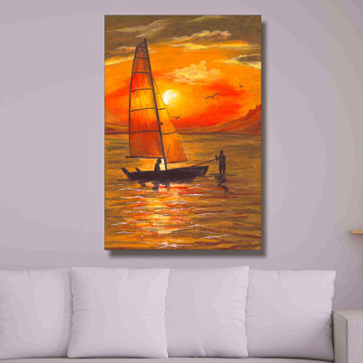 saf Unframed Rolled Art Print Nature Art Canvas Wall Painting- for Home Decor Digital Reprint 36 inch x 24 inch Painting(Without Frame)