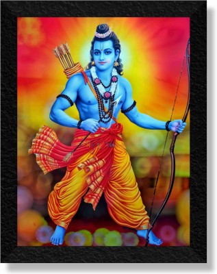 saf Shree Ram Premium framed wall paintings for wall decoration, living room Digital Reprint 14 inch x 11 inch Painting(With Frame)