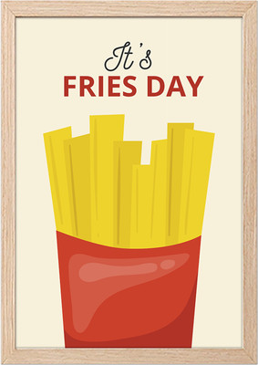 NoWorries Food Lover Quote Walls Poster Frame For Wall Decoration Frames Restaurants Digital Reprint 19 inch x 13 inch Painting(With Frame)