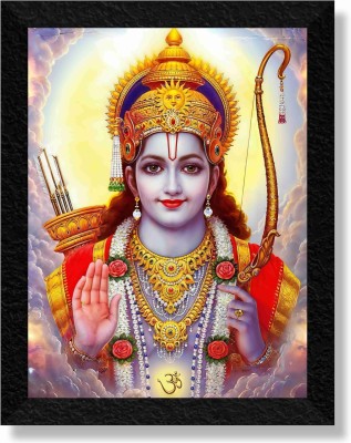 saf Shree Ram Premium framed wall paintings for wall decoration, living room Digital Reprint 14 inch x 11 inch Painting(With Frame)