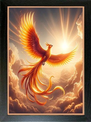 LOKANJ PHOENIX BIRD FRAME | WORK ART FRAMED SIZE 9*13 INCHES Ink 23 inch x 33 inch Painting(With Frame)