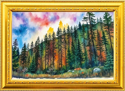 Mmory Elegant Wall Art Digital Reprint 8 inch x 12 inch Painting(With Frame)