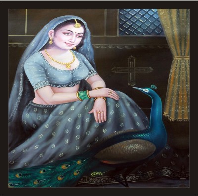 MEENAZ Collection Acrylic 12 inch x 12 inch Painting(With Frame)