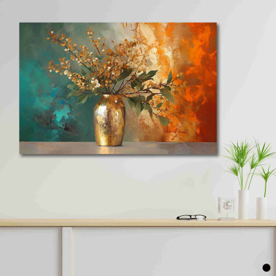 saf SAF Unframed Rolled Art Print Abstract Flower Canvas For Home Décor CR-144 Canvas 24 inch x 36 inch Painting(Without Frame)