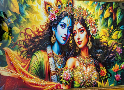 BishnuAK Resin Painting 20 inch x 14 inch Painting(With Frame)