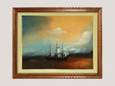 mperor Emperor Art Gallery, Handmade Water Painting With Teak Wood Frame (30.6x24.6) Watercolor 24.6 inch x 30.6 inch Painting(With Frame)