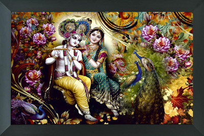 shivang craft Digital Reprint 14 inch x 20 inch Painting(With Frame)