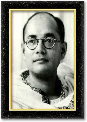 ARAAKA NETAJI SUBHASH CHANDRA BOSE photo frame (Wood Base and Front Laminated) Acrylic 8 inch x 6 inch Painting(With Frame)