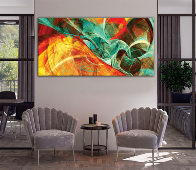 Aadee craft Abstract Painting Modern Art Canvas Print– 24x48 Canvas 24 inch x 48 inch Painting(Without Frame)
