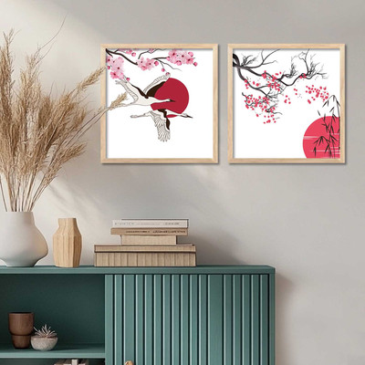 KOTART Digital Reprint 10 inch x 10 inch Painting(With Frame, Pack of 2)