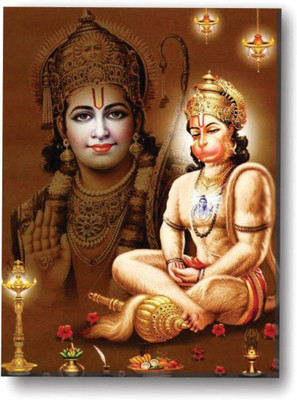ANSHUL INTERNET CANVAS PAINTING RAM JI 05 Canvas 48 inch x 24 inch Painting(Without Frame)