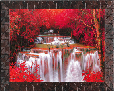 Indianara Scenery Painting (4392GBNN) -Synthetic Frame, 10 x 13Inch Digital Reprint 13 inch x 10.2 inch Painting(With Frame)