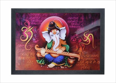 Chitransh Lord Ganesh JI Wall Mounted Printing Digital Reprint 20 inch x 14 inch Painting(With Frame)