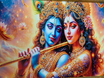 BishnuAK Resin Painting 20 inch x 14 inch Painting(With Frame)