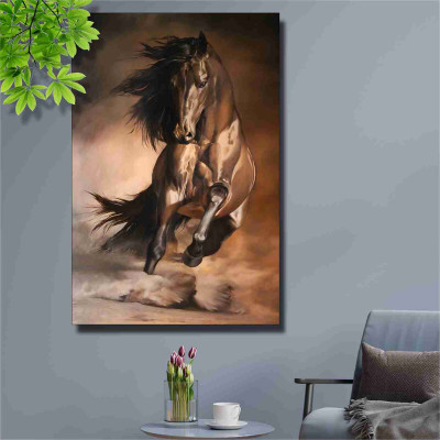 saf 36 inch Unframed Lord Shiva Tandav Canvas Wall Sticker For Home Décor Self Adhesive Sticker(Pack of 1)