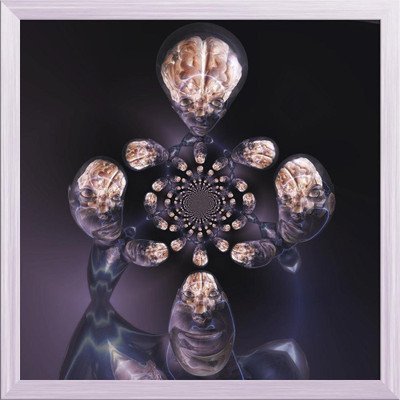 Artzfolio Human Brain Canvas Painting White Synthetic Frame 24 x 24 inch (61 x 61 cms) Canvas 24 inch x 24 inch Painting(With Frame)