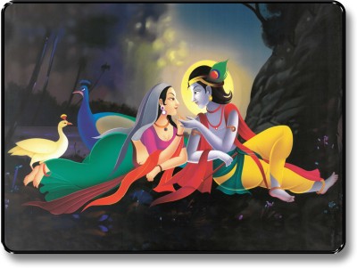 saf RADHA KRISHNA PAINTING Digital Reprint 11 inch x 14 inch Painting(With Frame)