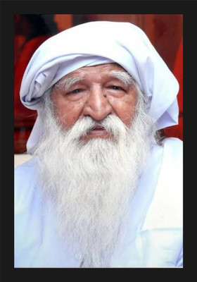 jog craft jai gurudev photo, jai gurudev photo frame Digital Reprint 20 inch x 14 inch Painting(With Frame)