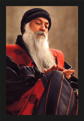 shivang craft Osho Photo Frame | Osho Acharya Rajneesh Photo1_SNC Digital Reprint 20 inch x 14 inch Painting(With Frame)