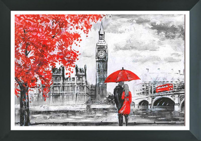 shivang craft Digital Reprint 14 inch x 20 inch Painting(With Frame)