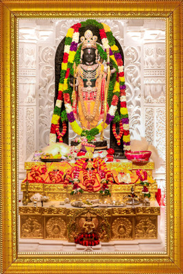 YPSFRAMES RAM JI RAM MANDIR AYODHYA Digital Reprint 12 inch x 8 inch Painting(With Frame)