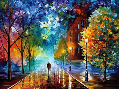 SERPLEX Paint by Numbers Kit with 3X Magnifier DIY for Adults Kids Without Frame 40x50cm Acrylic 50 inch x 9 inch Painting(Without Frame)