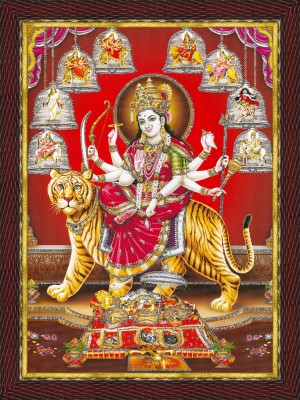 Gita Govinda Durga maa 9 roop Sparkle Coated Photo Religious Frame