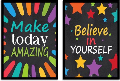 Motivational Art Prints Believe in Yourself Wall Art 3D Poster(17.5 inch X 12.5 inch)