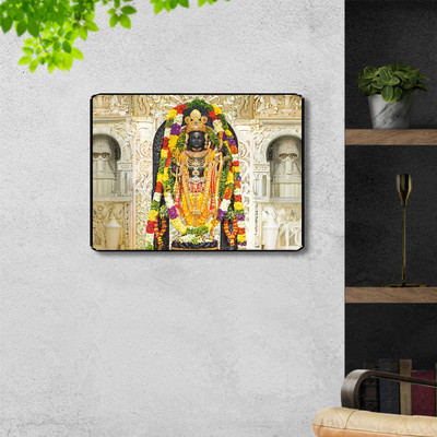 saf Ram lalla ayodhya model murti Digital Reprint 14 inch x 11 inch Painting(With Frame)
