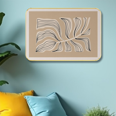 saf Abstract Art Premium brown frame painitng for home, office and living room Digital Reprint 24 inch x 18 inch Painting(With Frame)