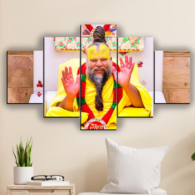 JB Creations Premanand Ji Maharaj Blessings Art (30x18 inches) Digital Reprint 18 inch x 30 inch Painting(Without Frame, Pack of 5)