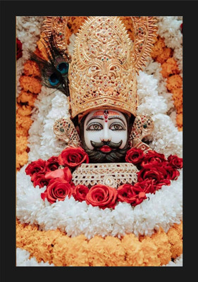 Engineers Craft Khatu Shyam Ji Painting With Acrylic Sheet And Frame Digital Reprint 14 inch x 10 inch Painting(With Frame)
