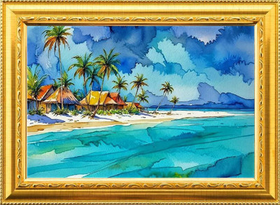 Mmory Elegant Wall Art Digital Reprint 8 inch x 12 inch Painting(With Frame)