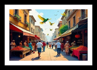 Mmory Elegant Wall Art Digital Reprint 12 inch x 18 inch Painting(With Frame)