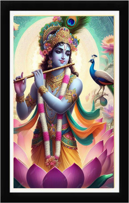 AARTKALA radha krishna painting| radha krishna photo frame Digital Reprint 14 inch x 10 inch Painting(With Frame)