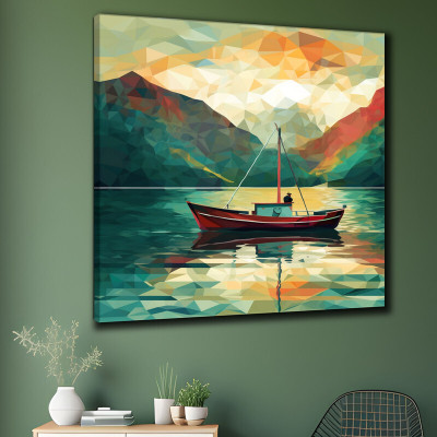 saf Wooden Framed Nature Art Canvas Wall Painting for Home Décor and Office Digital Reprint 30 inch x 30 inch Painting(With Frame)
