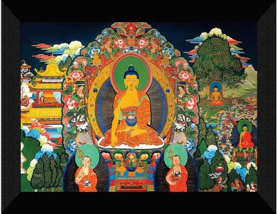 Lord Buddha Religious Wall Décor Fine Art Print(14 inch X 11 inch)