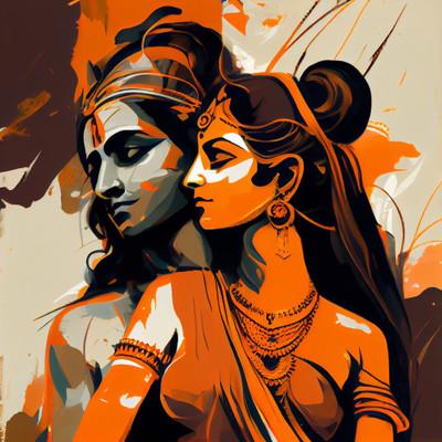 ANSHUL INTERNET CANVAS PAINTING RAM JI 06 Canvas 48 inch x 24 inch Painting(Without Frame)