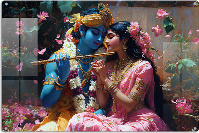 Five Kraft Rasik Mohan Radha Krishna 3mm Acrylic Wall Art Acrylic 16 inch x 24 inch Painting(Without Frame)