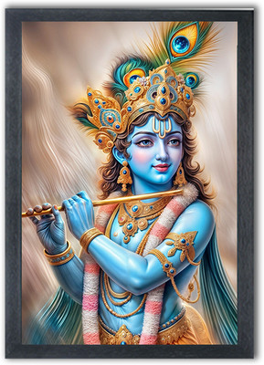 Shree Shyam Lord Bal Krishna Photo Frame For Wall Mounted Painting (10 * 14 Inches) Digital Reprint 14 inch x 10 inch Painting(With Frame)