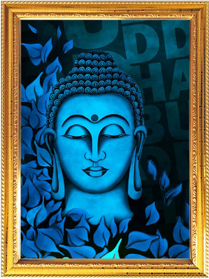 FASHNKART Religious Photo Frame for Pooja with a spiritual theme Temple Puja Room Digital Reprint 16.6 inch x 12.7 inch Painting(With Frame)