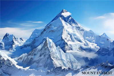 Mount Everest Wall Poster | Mountain Scenery for Home & Office Decor | Painting For Wall Photographic Paper(13 inch X 19 inch)